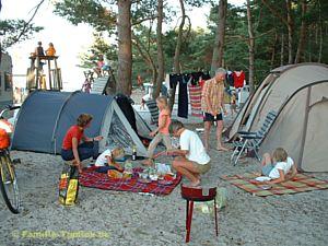 Unsere Zelte auf dem Campingplatz Prerow